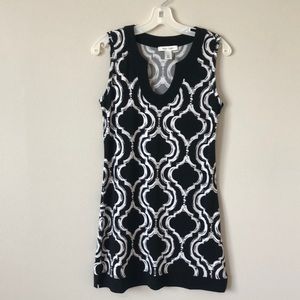 Black and white mini dress/tunic